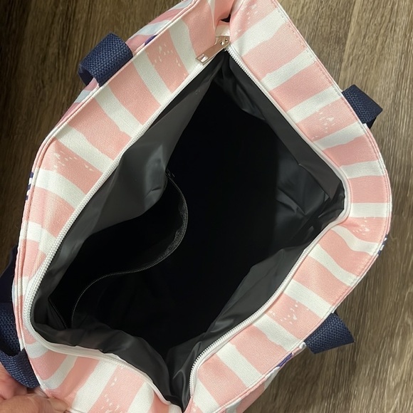 N.S.E.W Anchor Compass Print Women's Beach Tote Bag - Picture 3 of 6